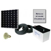 Kit solaire d'éclairage 1 ampoule LED 12V 5W