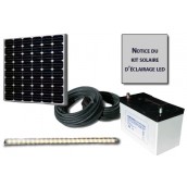 Kit solaire d'éclairage 1 réglette LED 12V 5W