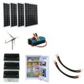 Kit Hybride Solaire Eolienne avec Réfrigérateur 12V 1800Wh
