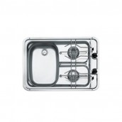 Combiné Evier+ Réchaud Inox 2 feux - 600 x 420