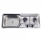 Combiné Evier+ Réchaud Inox 2 feux - 800 x 320