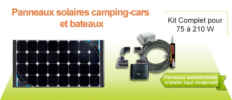 Kit complet de 75W à 210W avec des panneaux solaires monocristallin
